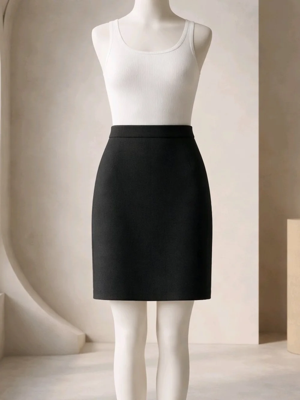 🖤 ST. JOHN  | The Ultimate Black Santana Knit Pencil Skirt 🖤 Size 12 - Picture 2 of 6